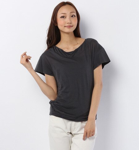 (BLACK BY K&M)T-SHIRT/CRASH OBLONG S/S TOP