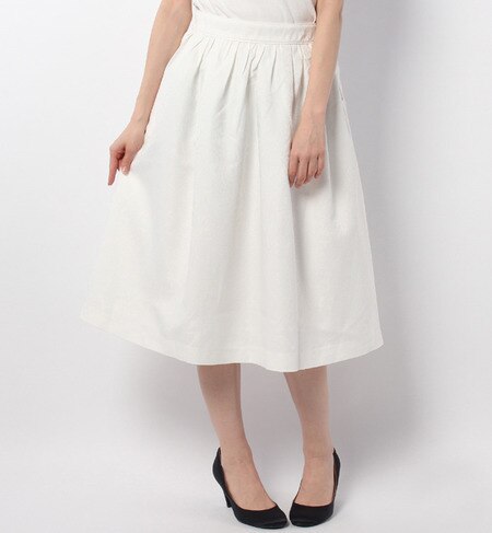 S-LSK-14103 GATHERED FLARE SKIRT