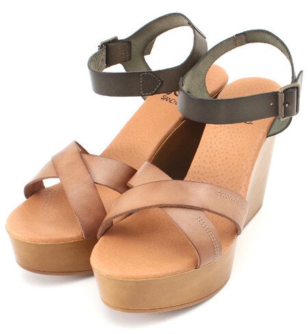 (JOE SANCHEZ)17611 ANKLE STRAP WEDGE SANDAL