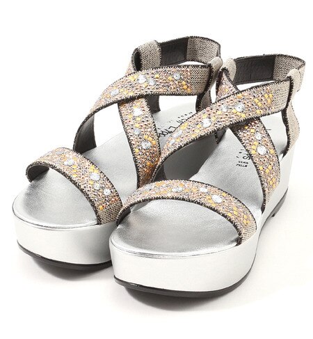 (KAREN LIPPS)43008 SUSY JEWERLY FRONT CROSS SANDAL