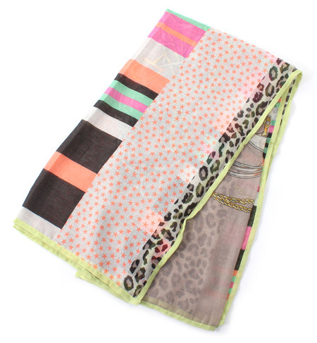 (CODELLO)41023812 VERTICALP 6 C.BORDER SCARF