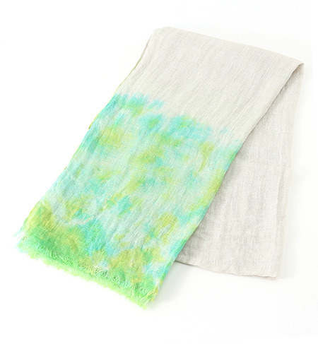 (NL SCARVES)NOT-10044 LINEN DIP-DYE TIE-DYE SCARF