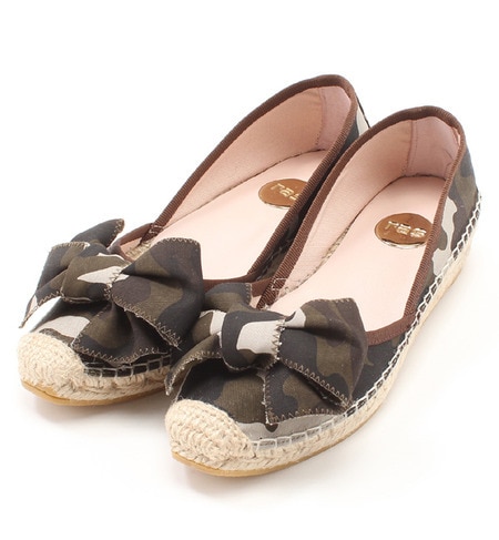 (R.A.S. SHOES) 5982BCM CAMOUFLAGE BOW FRONT ESPADRILLE