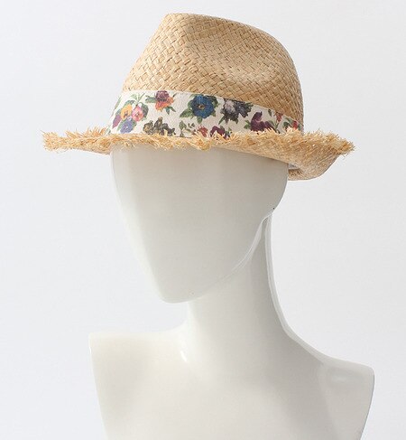 (ICAS)PD1284L RAFFIA ALPINO HAT W/FLOWER RIBBON