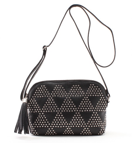 (KLASSE)KVLB-6190A LEATHER SHOULDER BAG W/STUDS