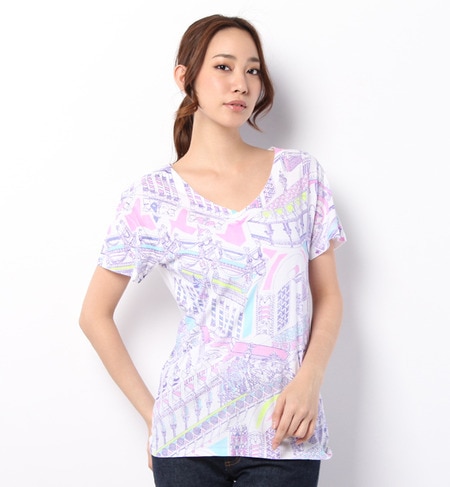 (KEYHOLE)41P220WV 100 01 CITY V WOMAN ONLY FRONT TEE