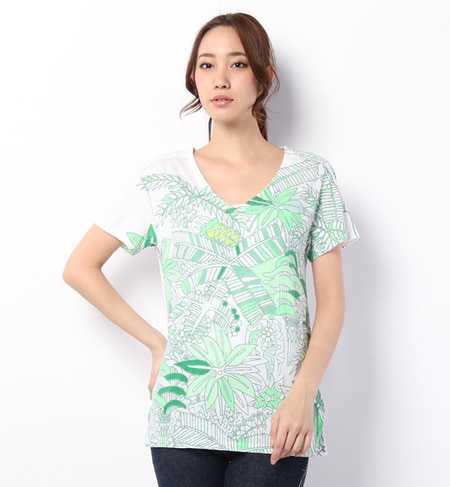 (KEYHOLE)41P200MV 100 01 PALME V WOMAN ONLY FRONT TEE