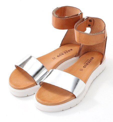 13-15 401 ANKLE STRAP WHITE SOLE SANDAL