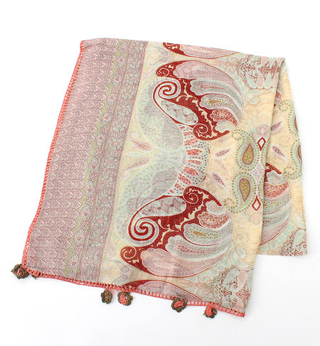 (S.K SIGNATURE)ECT PAISLEY SILK/MODAL SCARF