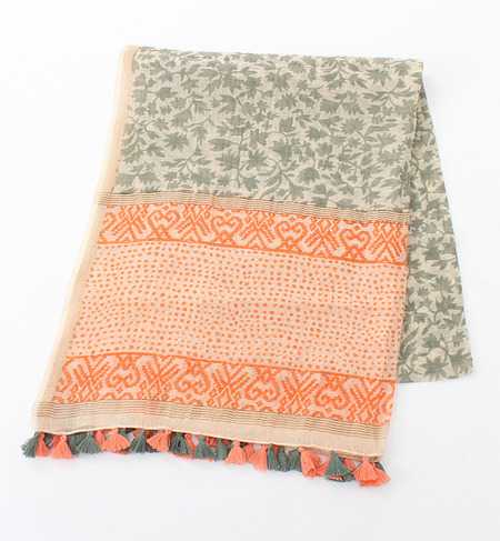 (S.K SIGNATURE)13191418 SILK/CTTN/LUR FLOWER PRINT SCARF