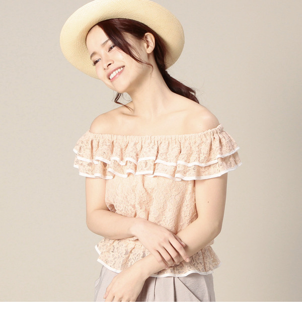 LBL-14134 OFF SHOULDER RUFFLE BLOUSE