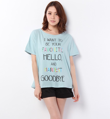 (LA FINE)RUT1319 FAVORITE HELLO ROLL UP TEE