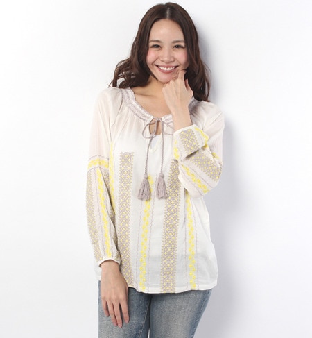 (NINA KAUFMANN)NKF1010 BLOUSE BRODEE