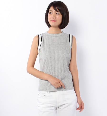 LCTT-141101 SLEEVELESS HI-CREW TOPS