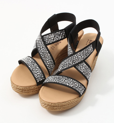 (KAREN LIPPS)69077 JEWELL/GORE WEDGE SANDAL
