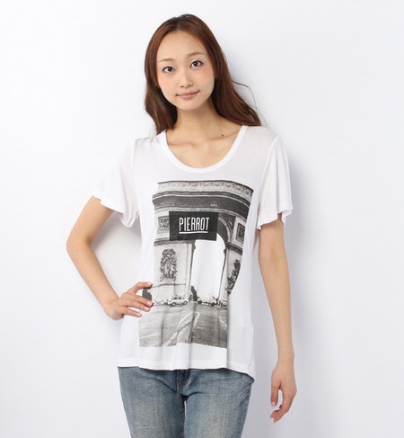 (HOLLYWOOD MADE)HWM-W14113DT MISS PIERROT B DRESS TEE