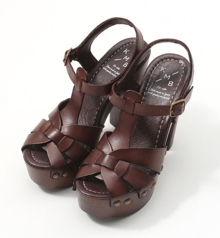 (KMB)U526 W/HEEL PLATFORM SANDAL