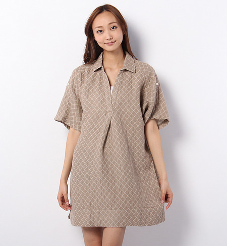LOP-14302 HALF SLV. SKIPPER SHIRT DRESS