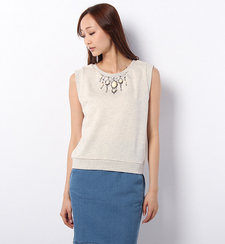 S-LCTT-14123 BIJOU/N SLV-LESS TOPS