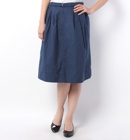 LSK-14131 W/ELASTIC MID-CALF SKIRT