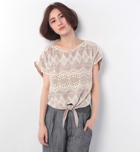 LBL-14143 FRONT RIBBON P/O BLOUSE