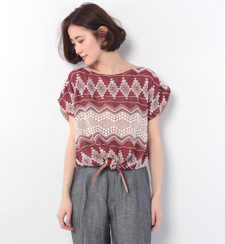 LBL-14143 FRONT RIBBON P/O BLOUSE