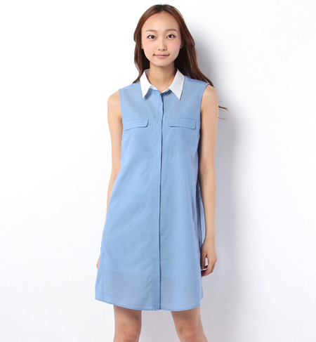 LOP-14146 SLV-LESS SHIRT DRESS