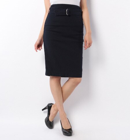 LSK-14135 HIGH/W BELTED PENCIL SKIRT