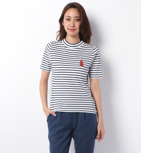 LCTT-141125 ST. PINEPPLE EMB HI/NECK-T