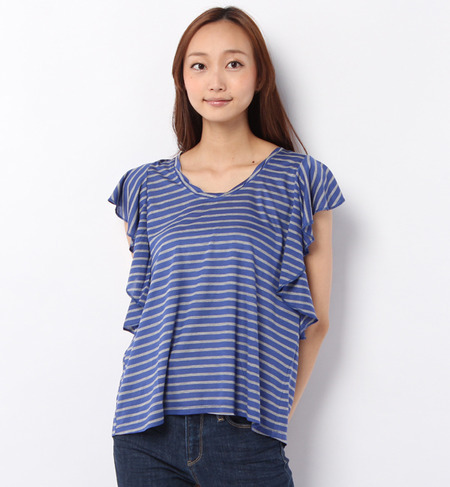 S-LCTT-14126B RUFFLE/S FLARE TOPS RY/CU