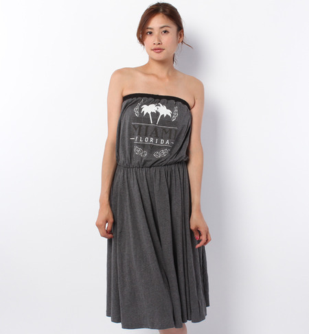 LCTO-14149 MIAMI PARM TREE BARE DRESS