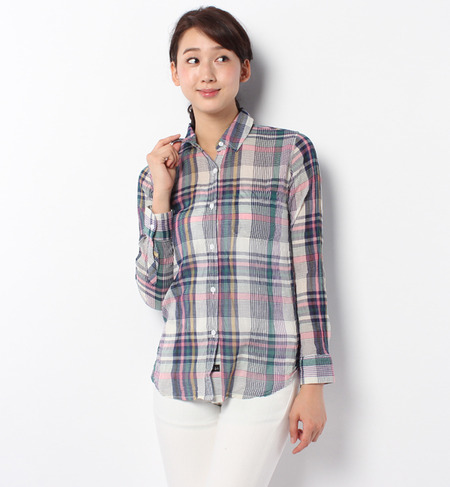 (RAILS)RW40223 DEVYN L/S CRINKLE BUTTONFRNT