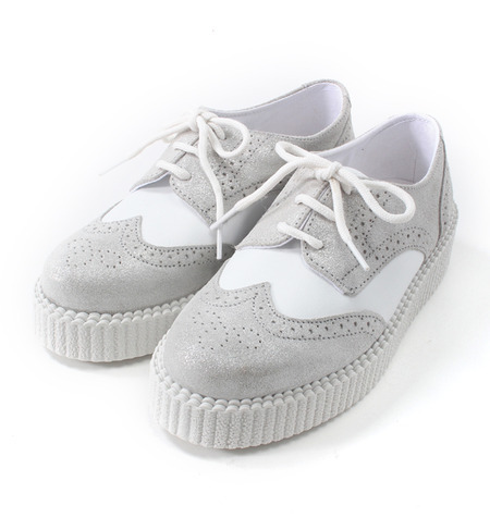 (PINK SHOES)304 PELLE/GREASE WING TIP SNEAKER
