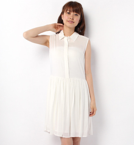 S-LOP-14115 LACE YORK SLV.LESS DRESS