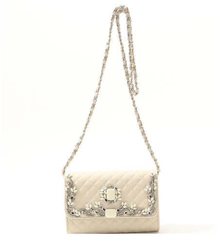 (LL ACCESSORIES)B493B JEWERY QUILT SMALL BAG