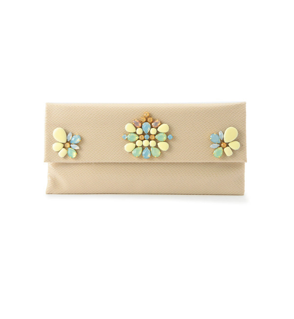 【ローズ バッド/ROSE BUD】 (LL ACCESSORIES)B676B SNAKE/MOT W/BIJOU CLUTCH BAG [送料無料]