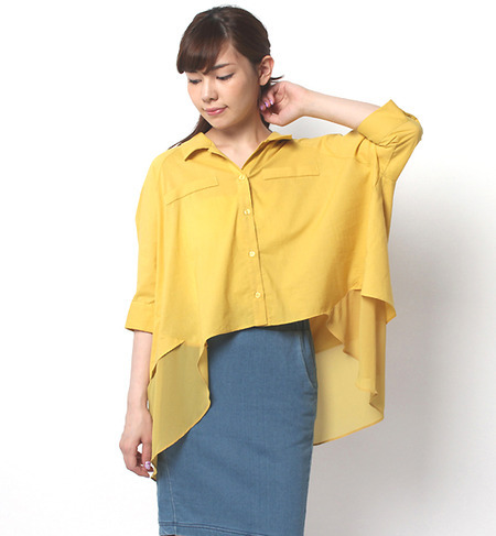S-LSH-14201 TAIL CUT LAYERED SHIRT