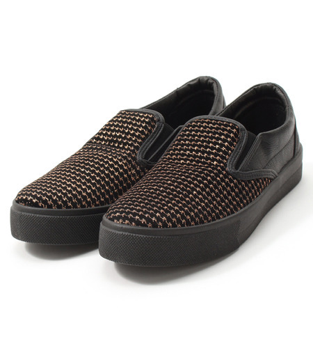 (PINK SHOES)1700 Z-0858 HOUND TOOTH SLIPON