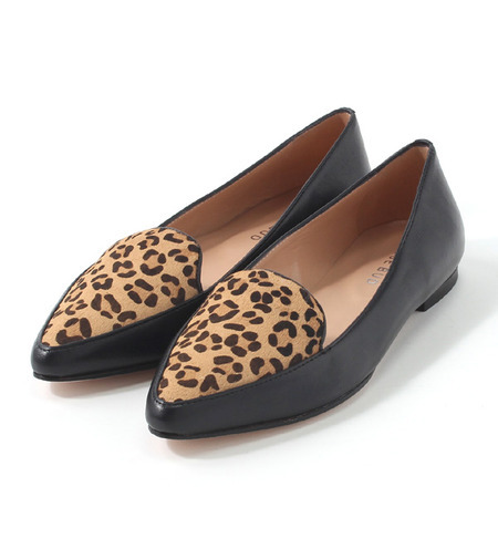 18769 FUR COMBI FLAT SHOES