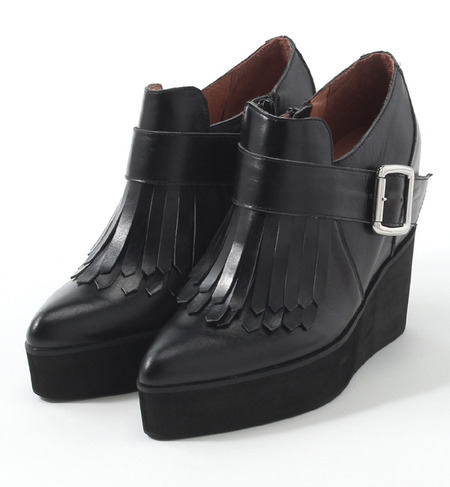 (JEFFREY CAMPBELL FOR ROSE BUD)YYH:135-6T TASSEL FRONT PLATFORM SHOES