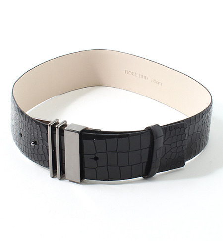 NY-B207-1 EMB/CROCO WIDE BELT
