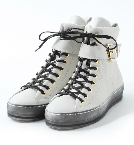 (EXTRA XIII)#KIYO AVIATOR OIL HICUT SNEAKER W/BUCKLE