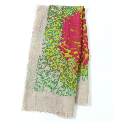 (JAYRAM EXPORT)J20112 FLOWER OPEN FRINGE SCARF