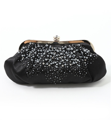 THB-6105A PEARL BEADS CLUTCH BAG