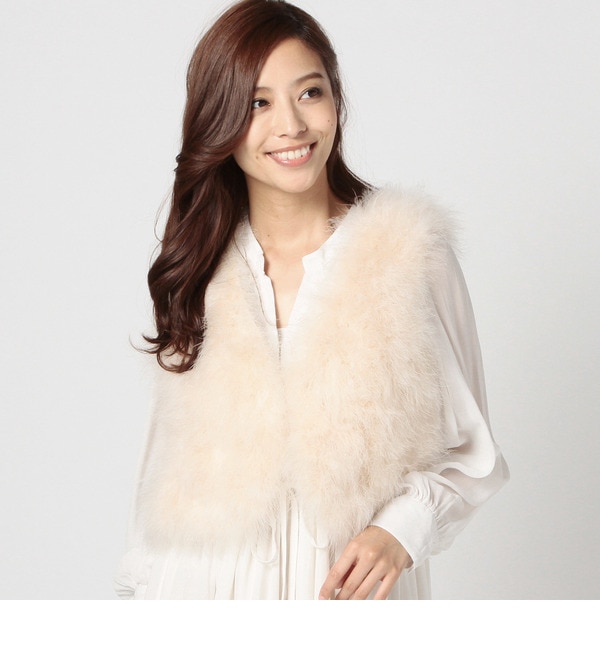 【ローズ バッド/ROSE BUD】 【カタログ掲載】LJ-14216 TURKEY FEATHER SHORT VEST [送料無料]