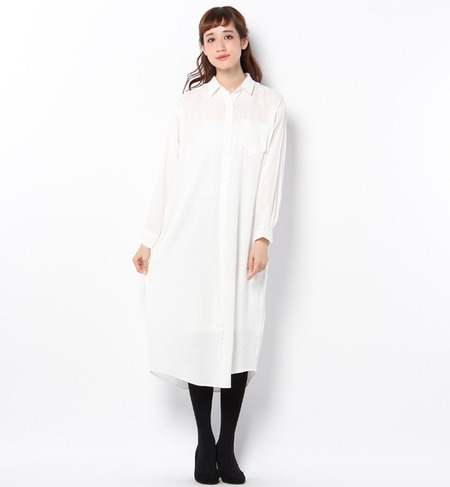 S-LOP-14209 L/S SHIRT MAXI DRESS