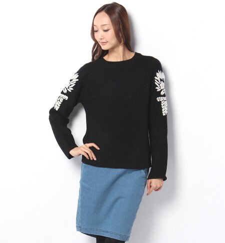 LK-14231 W/AC EMB. RAGLAN/S P/O