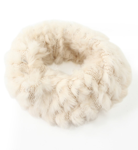 【ローズ バッド/ROSE BUD】 【カタログ掲載】LR-14221 RABBIT KNITTED NECK WARMER [送料無料]