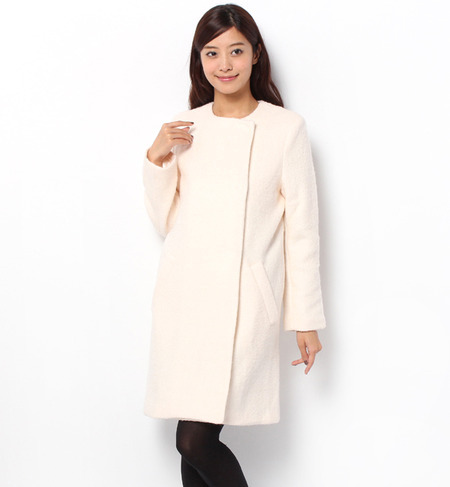 【雑誌掲載】LC-14201 NO COLLAR HALF COAT