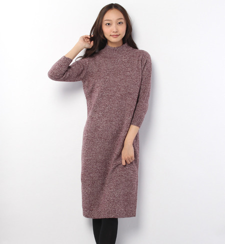LK-14286 HI-NECK LONG DRESS